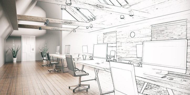 Coworking office unfinished project